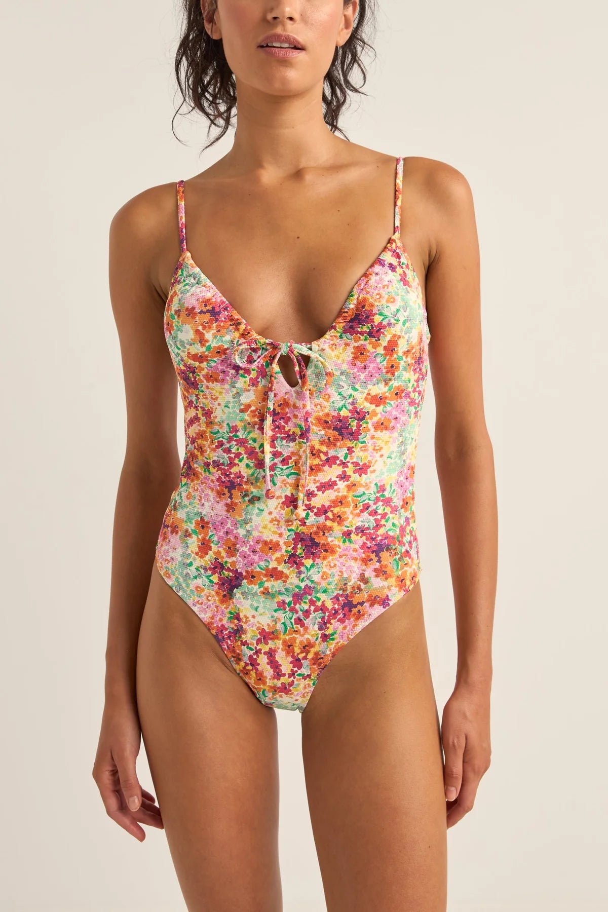 Sierra Floral Tie Front One Piece