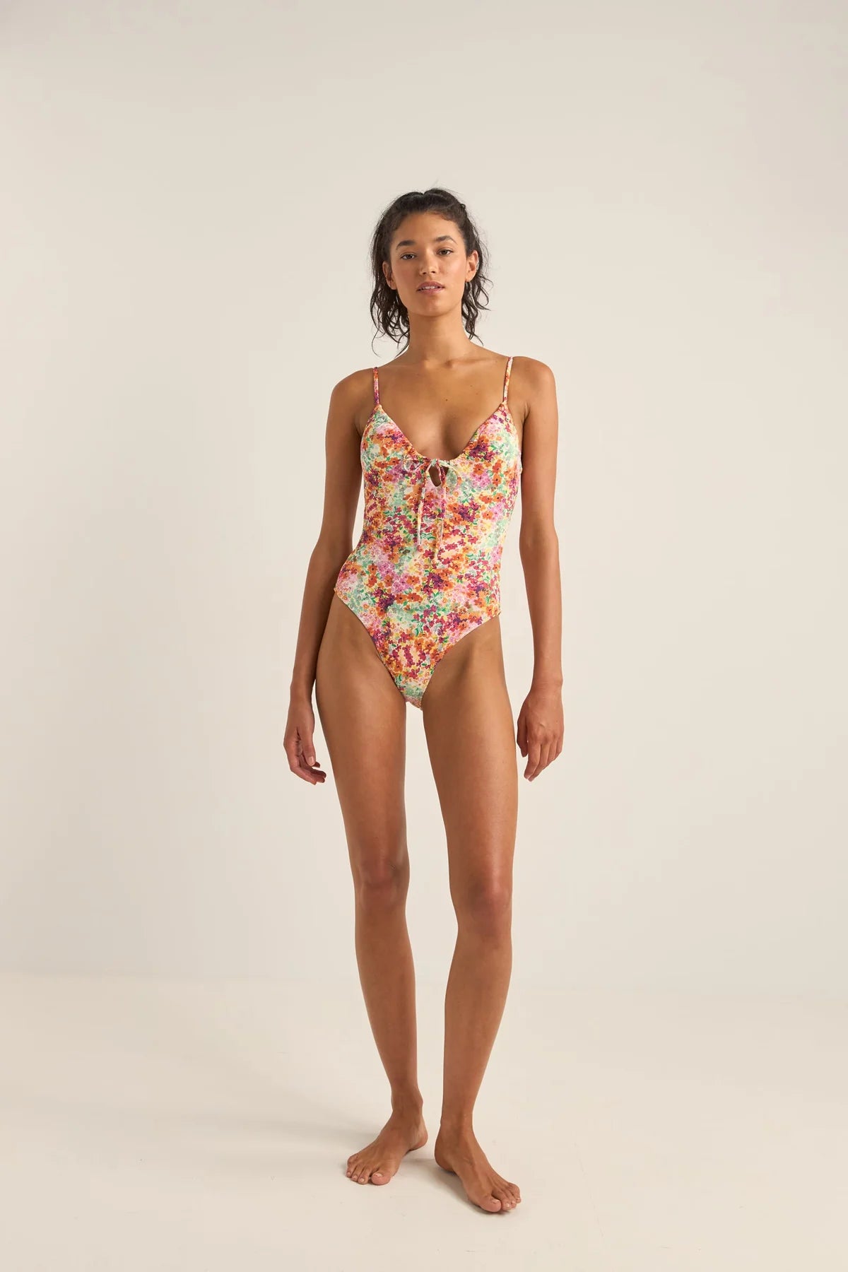 Sierra Floral Tie Front One Piece