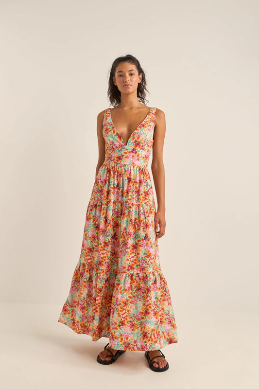 Sierra Floral Tiered Maxi Dress