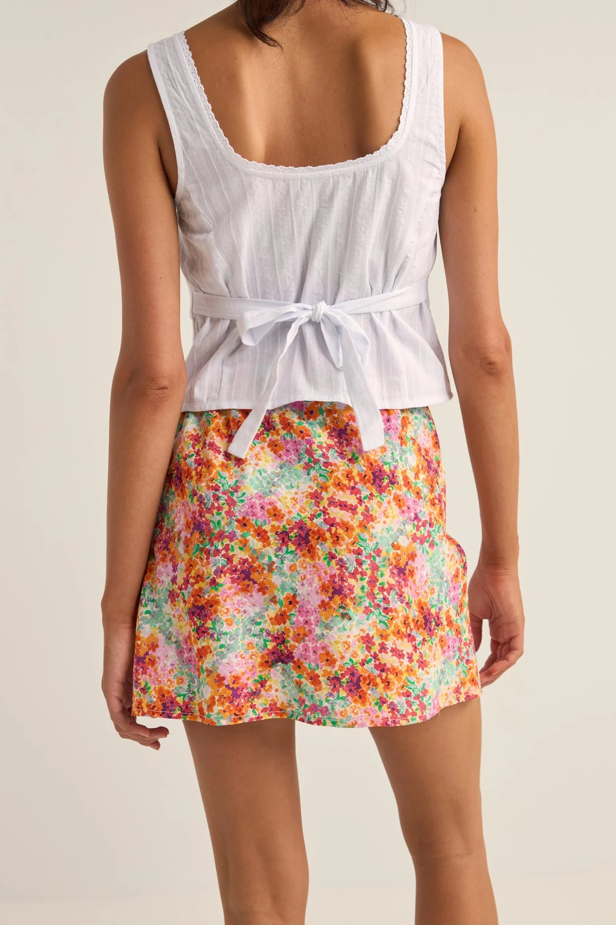 Sierra Floral Bias Cut Mini Skirt