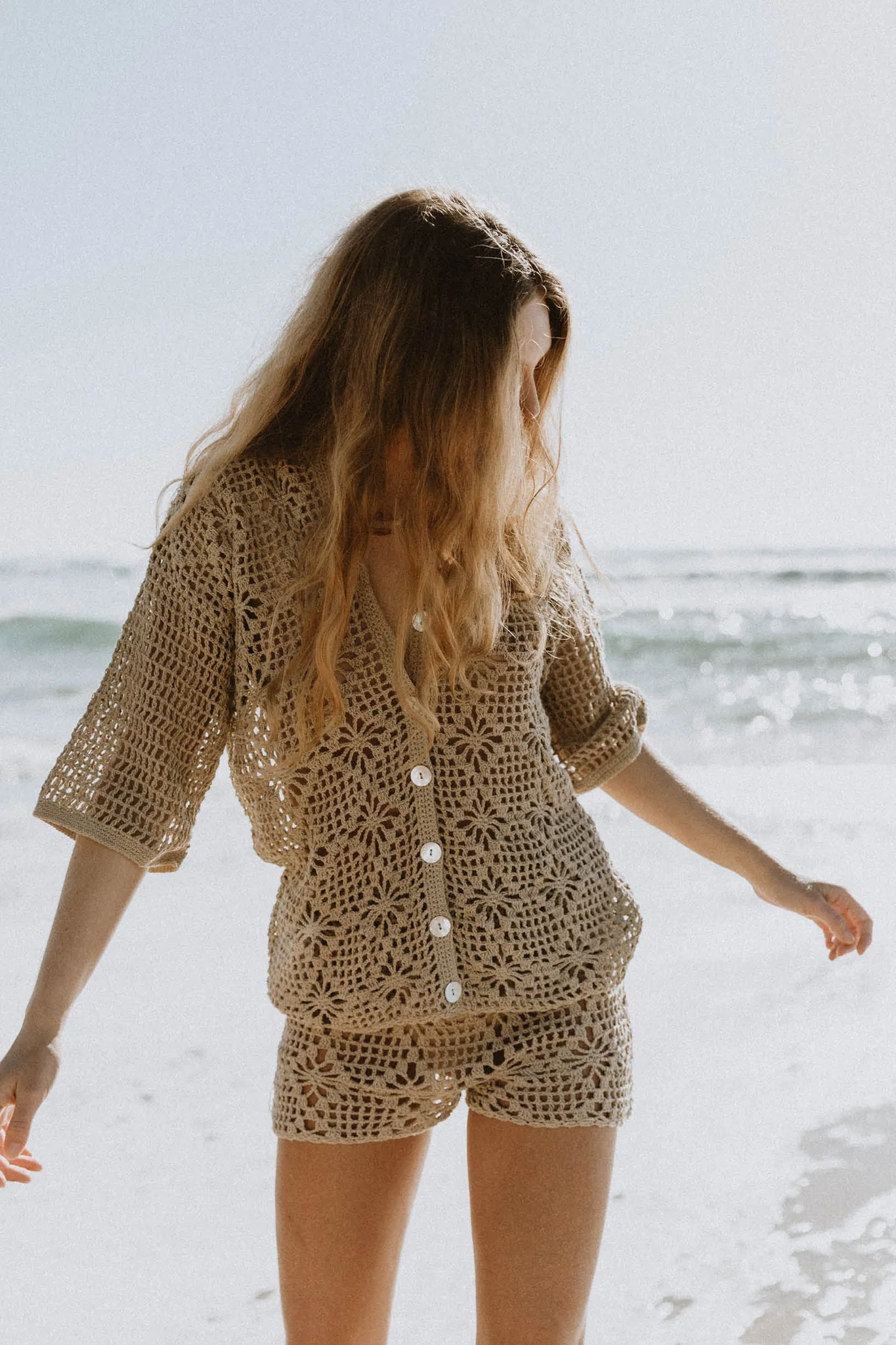 Maggie Crochet Shirt - Fawn