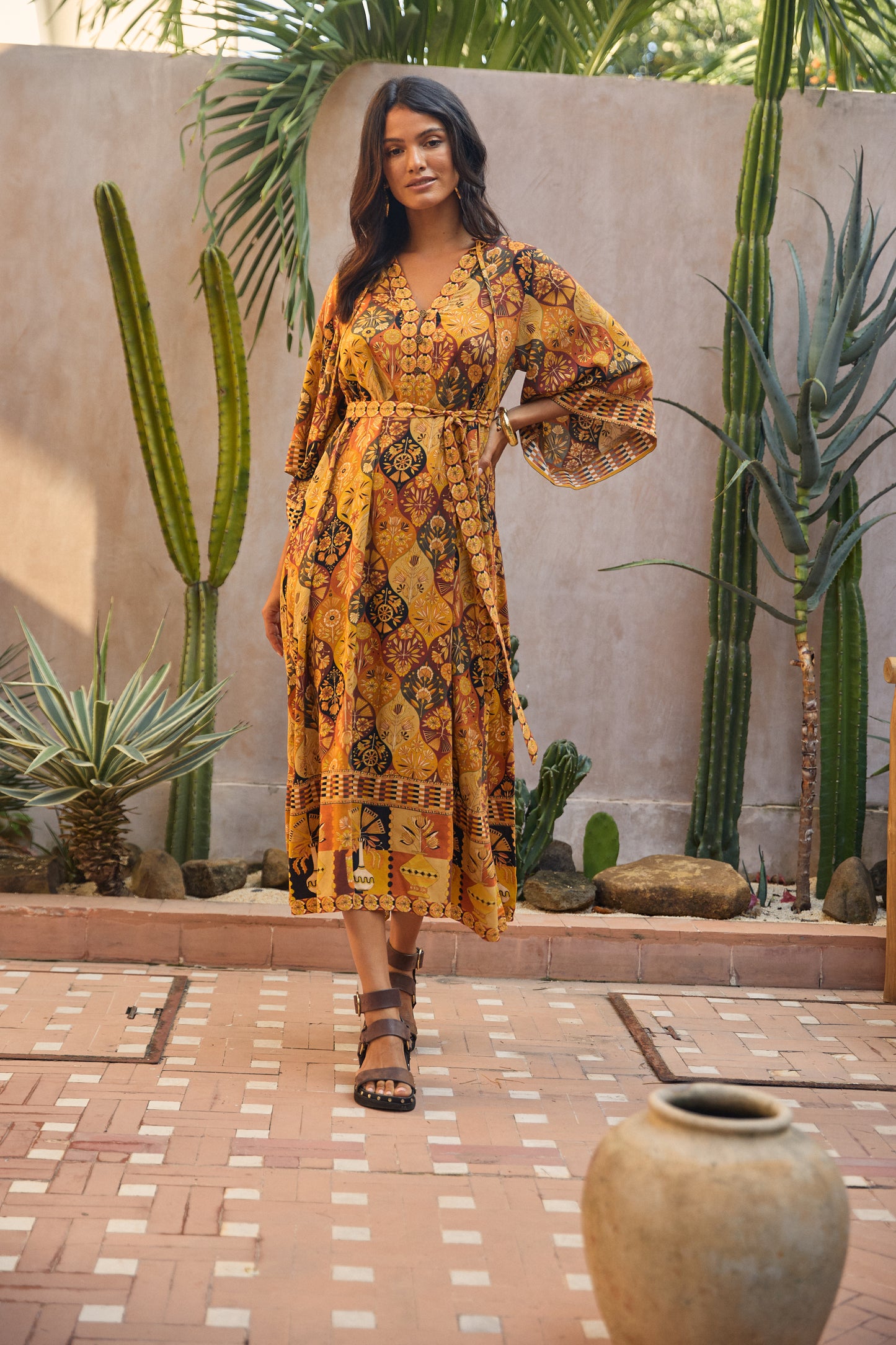 Montana Midi Dress in Desert Night