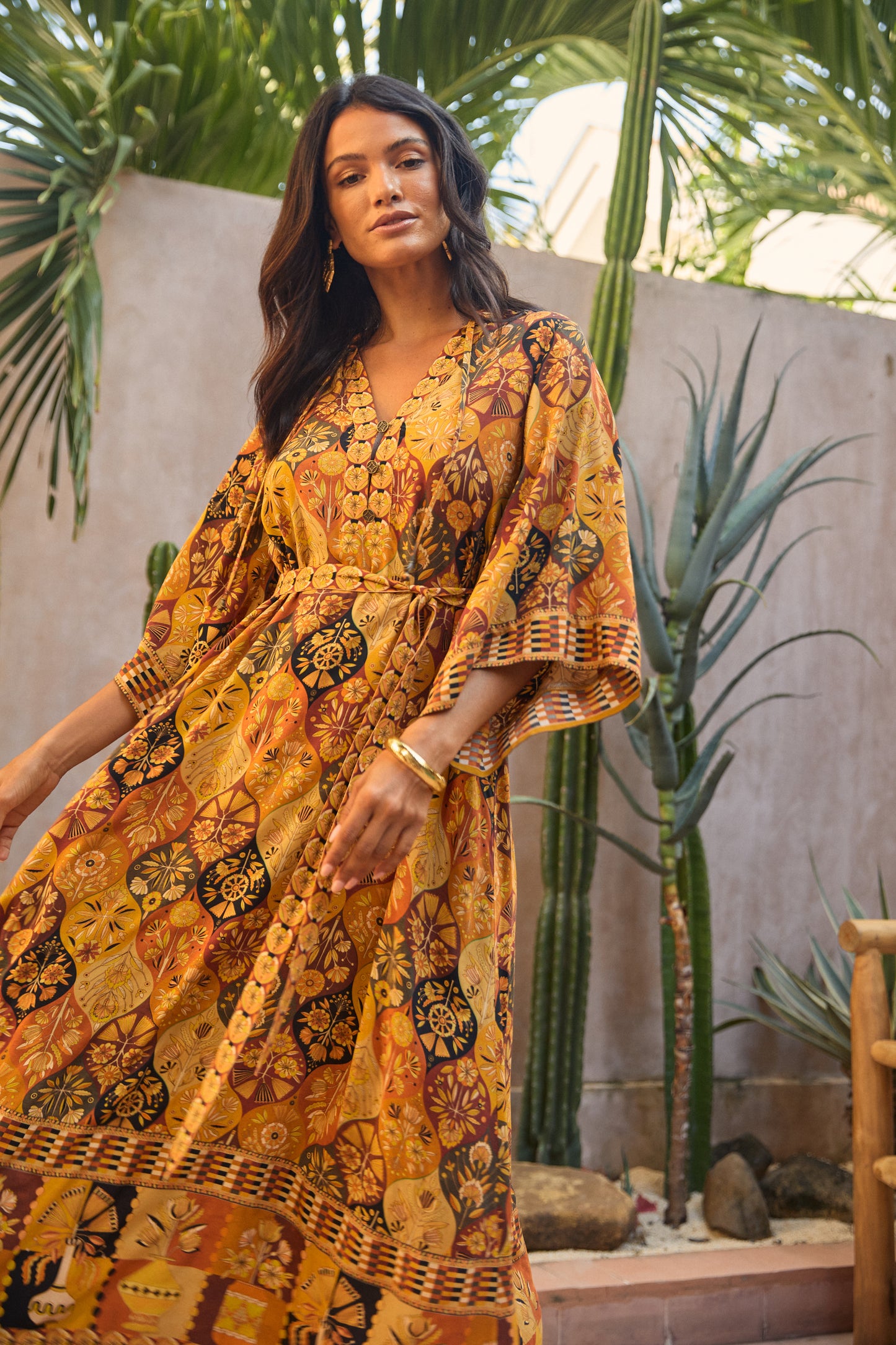 Montana Midi Dress in Desert Night