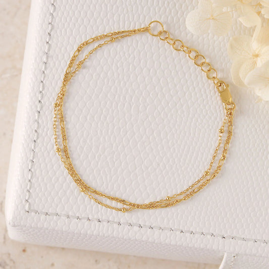 Twin Chain Bracelet Gold