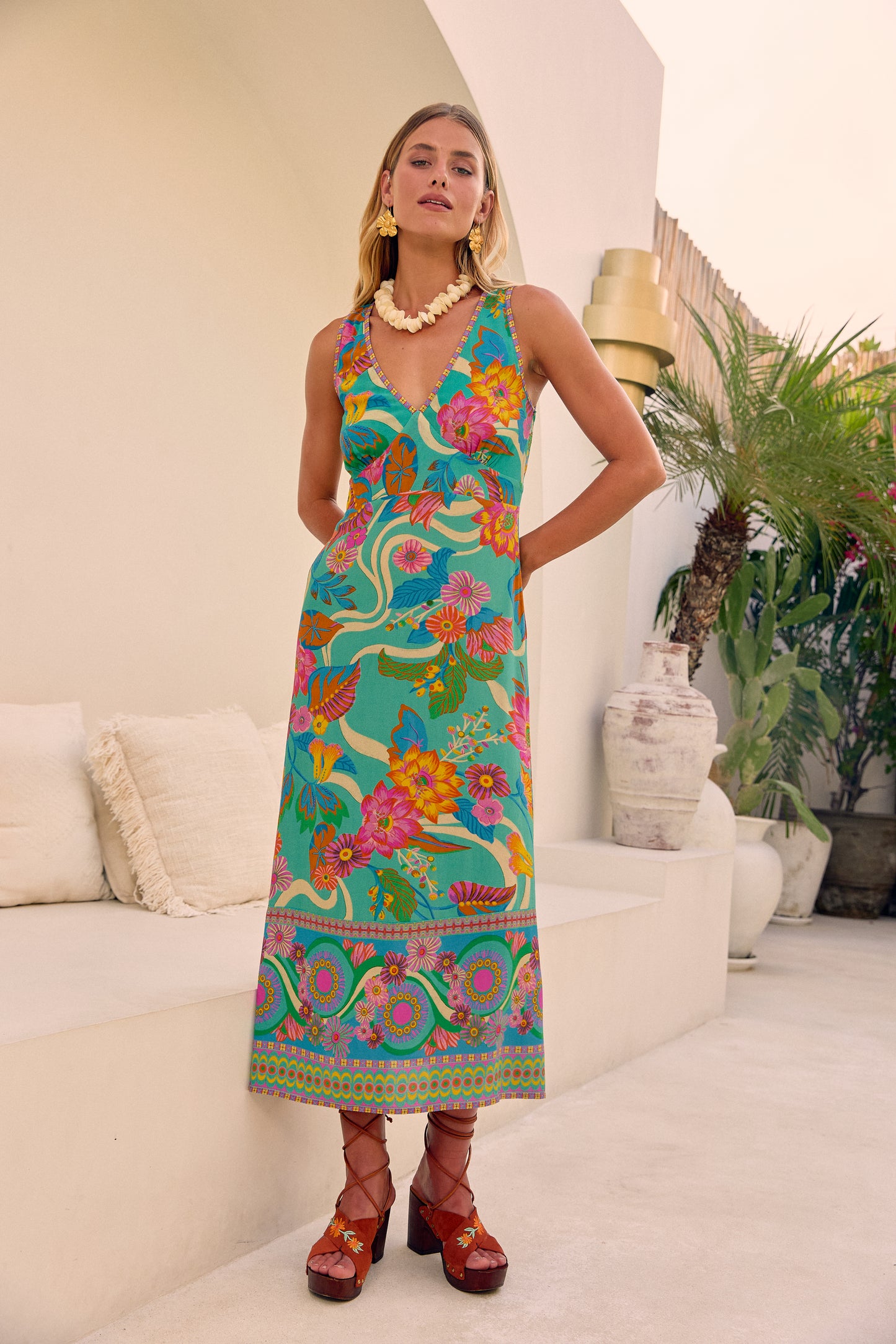 Marley Midi Dress in Summer Sky