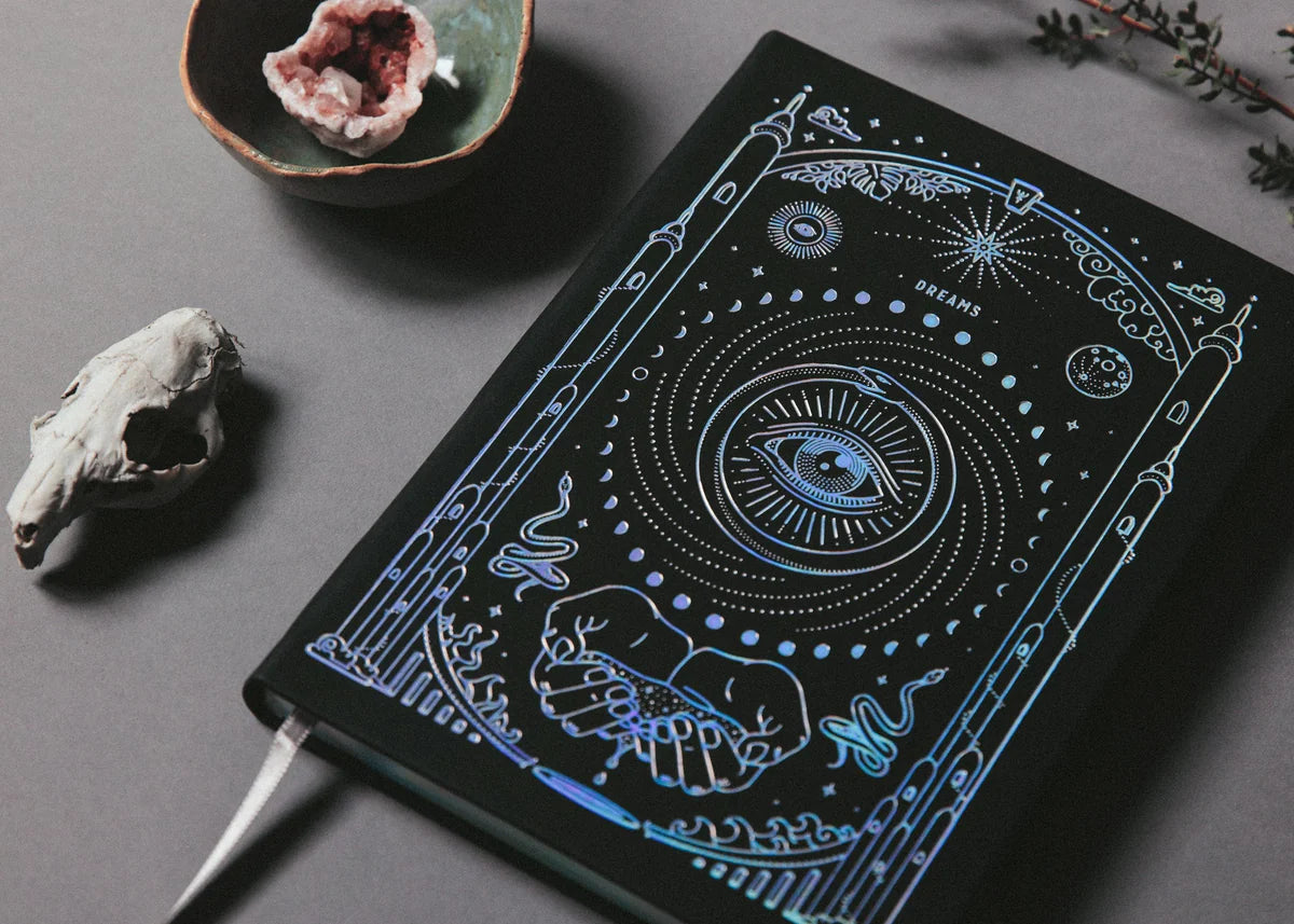 A5 Ether Dream Journal: Black/Silver Holo