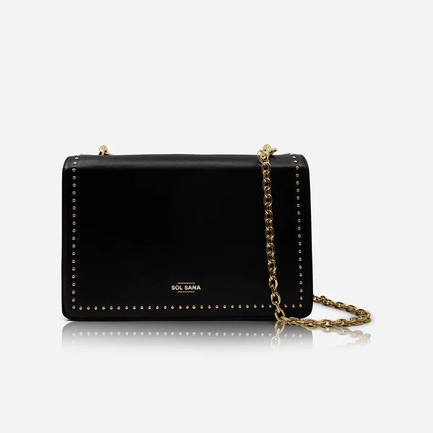 Flap Bag in Black/Gold