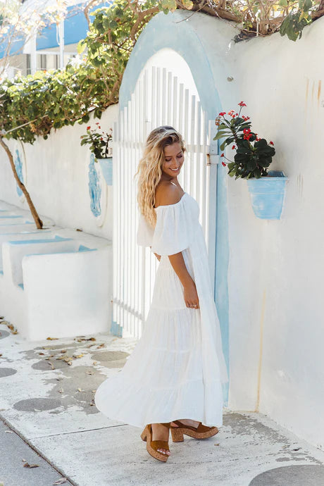 Flora Maxi Dress in White