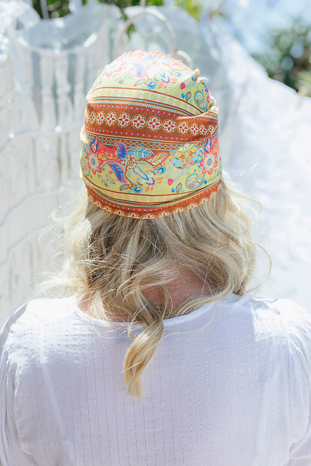 Gone Bazaar Turban in Poppy Meadow