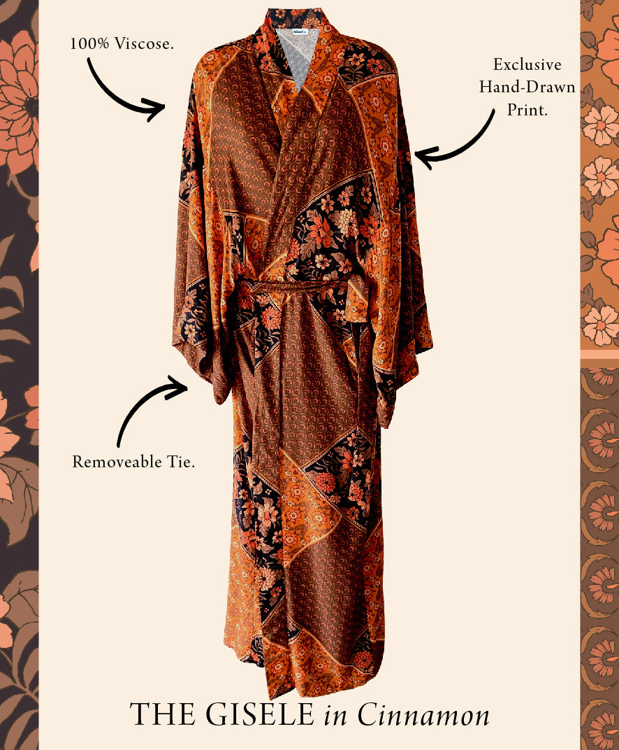 Gisele Kimono in Cinnamon