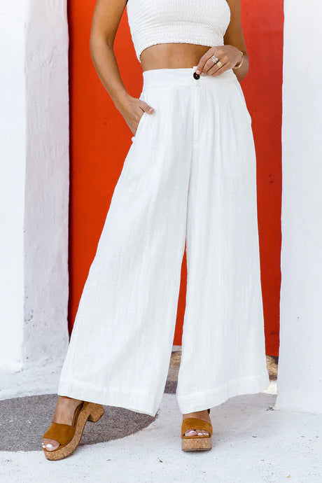 Lora Deluxe Pants in White