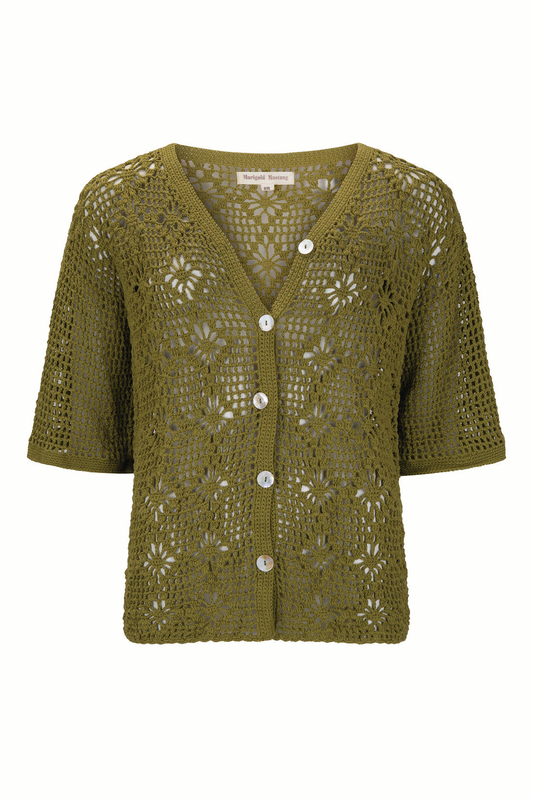 Maggie Crochet Shirt - Olive