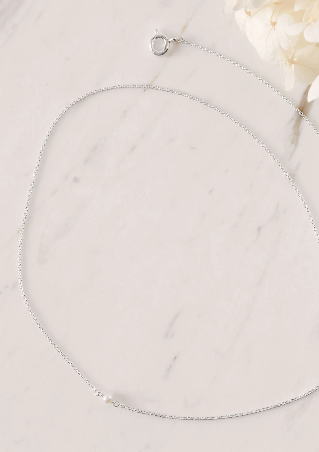 Single Pearl Dainty Necklace by Midsummer Star